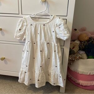 Cat and Jack Heart Embroidered Dress Size 4T